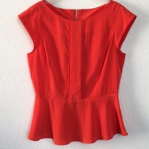 Anthropologie Zoa NY Orange peplum top
